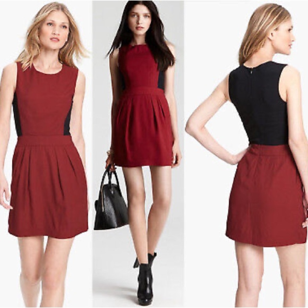 Theory Daura Tailor Color-Block Wool Sheath Dress… - image 3